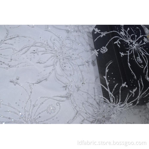100% Nylon White Foil Mesh Stoff für Braut